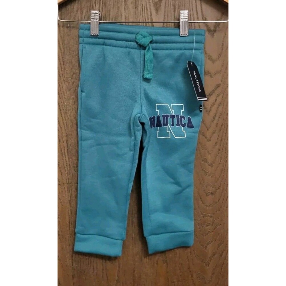 Nautica Toddlers Teal Pull-on Fleece Joggers Sweatpants Size 2T